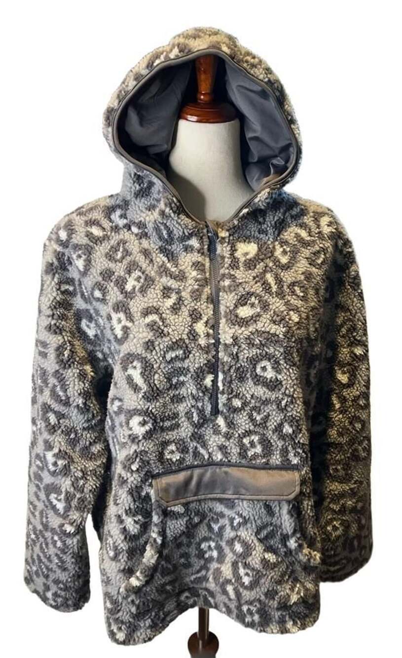 Crazy Train Jacket Size L Gray Sherpa